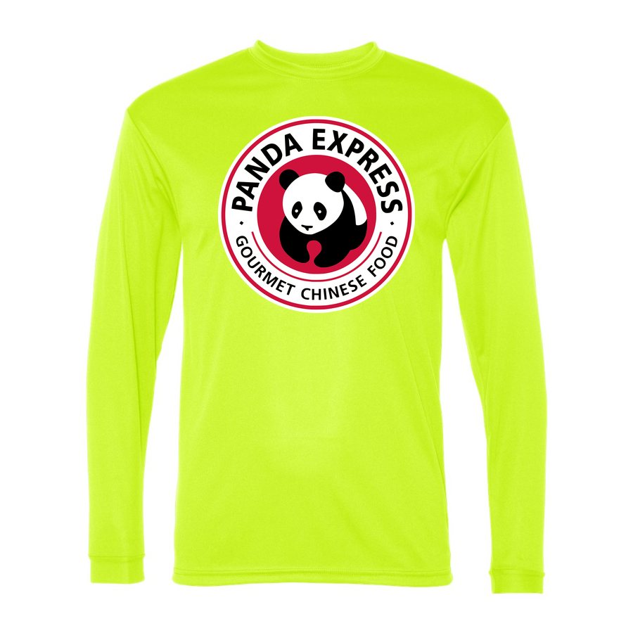 Men's Panda Express Polyester Long Sleeve T-Shirt - Safety Yellow