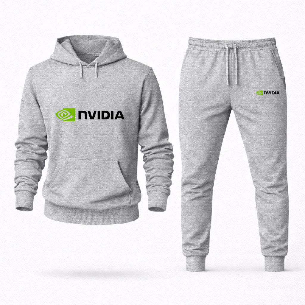 NVIDIA Hoodie and Joggers Set - Grey