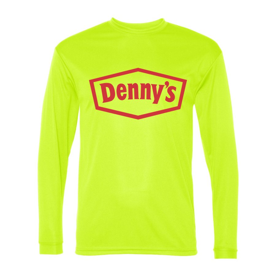 Men's Dennys Alternate Polyester Long Sleeve T-Shirt - Safety Yellow
