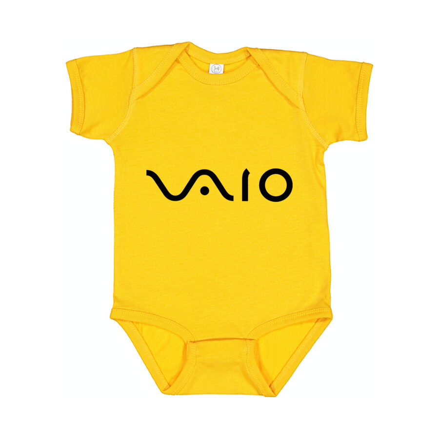 Sony VAIO Black Logo Baby Romper Onesie - Yellow