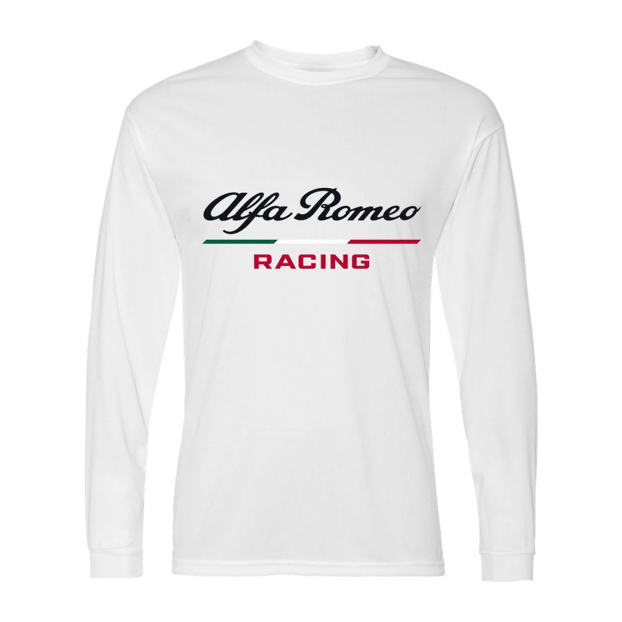 Men's Alfa Romeo Racing Polyester Long Sleeve T-Shirt - White