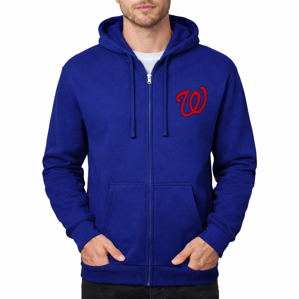 Men's Washington Nationals Zipper Hoodie - Blue