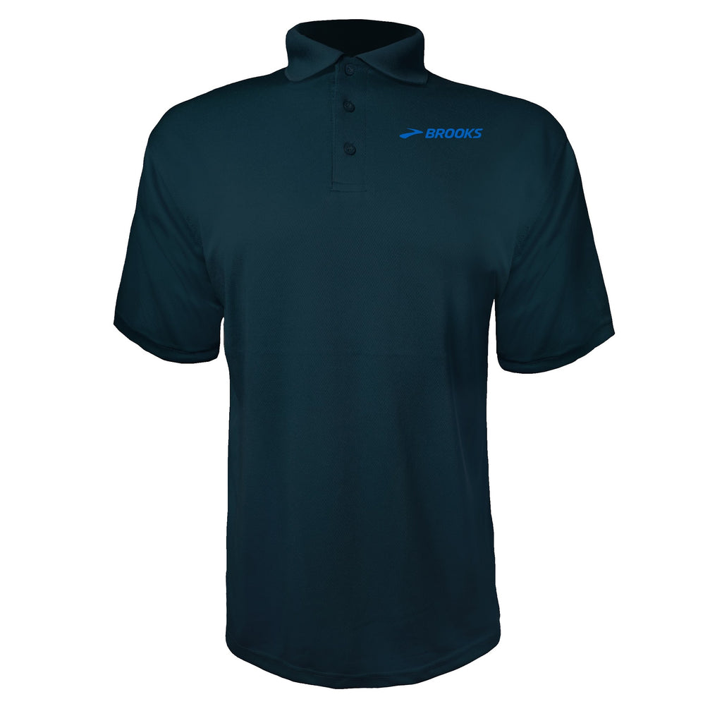 Brooks men's polyester polo in Navy