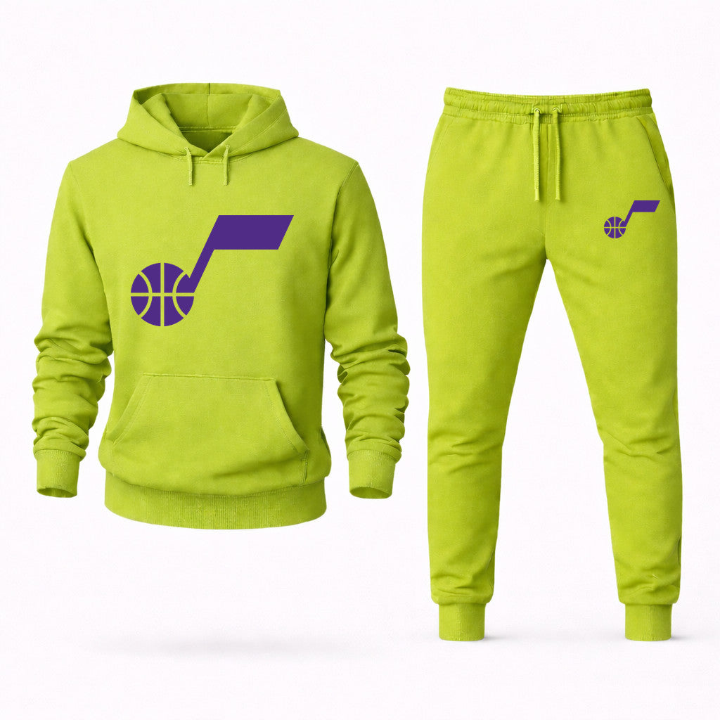 Utah Jazz Hoodie and Joggers Set - Lime Green