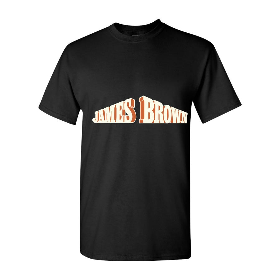 Men's James Brown Logo Cotton T-Shirt - Black