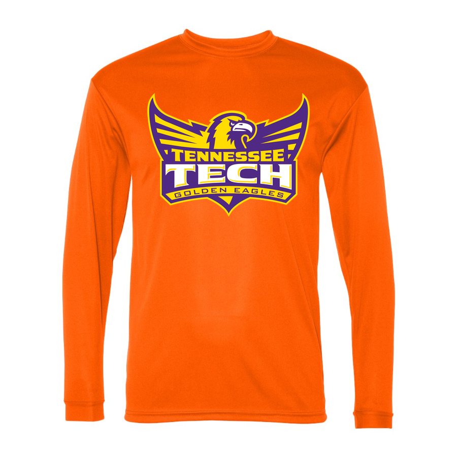 Men's Tennessee Tech Golden Eagles Polyester Long Sleeve T-Shirt - Safety Orange