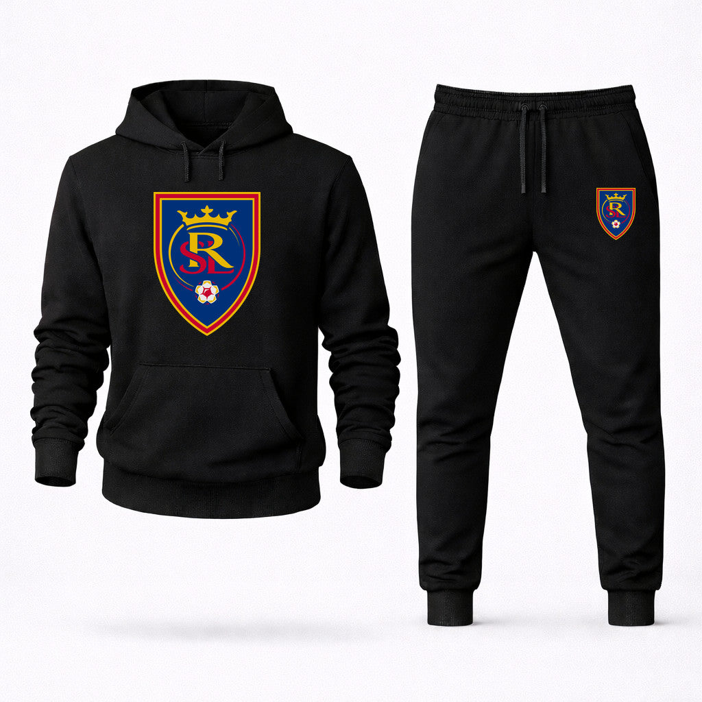 Real Salt Lake Soccer Hoodie and Joggers Set - Black