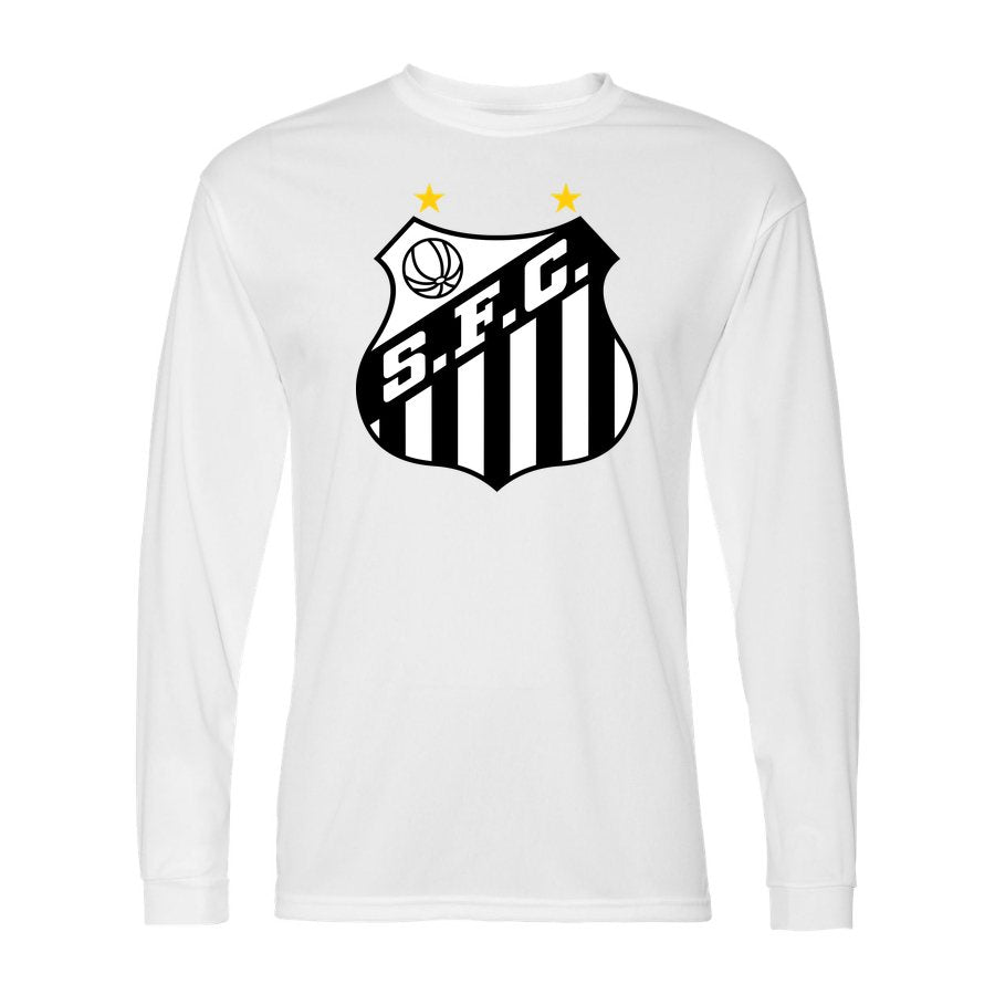 Men's Santos FC Polyester Long Sleeve T-Shirt - White
