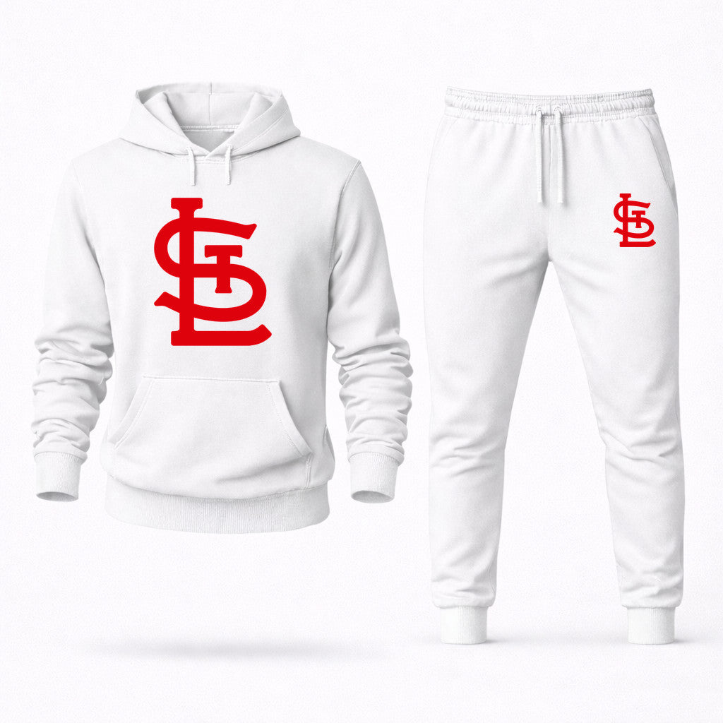 St. Louis Cardinals Hoodie and Joggers Set - White