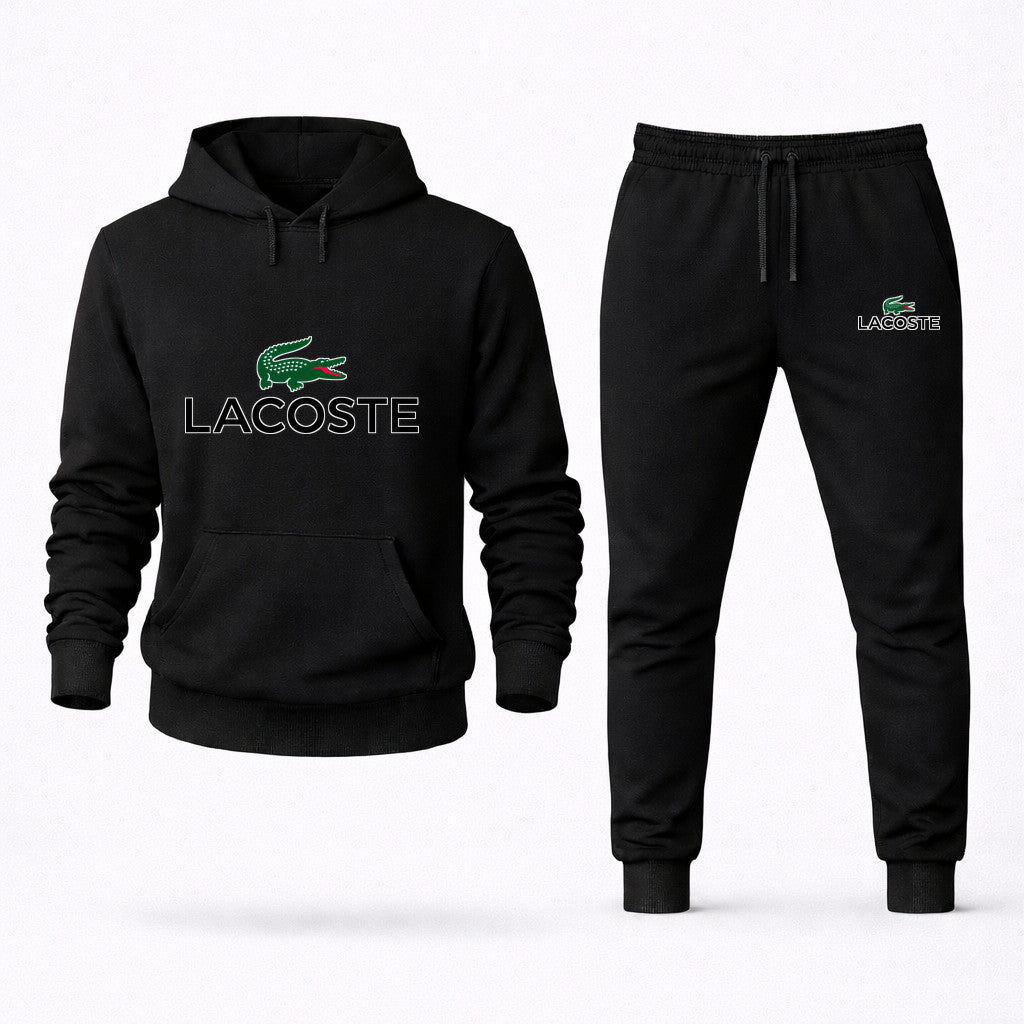 Lacoste Hoodie and Joggers Set - Black