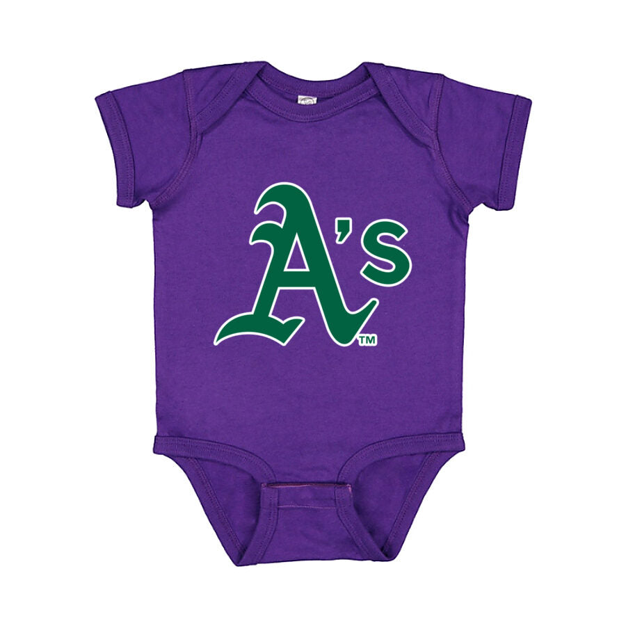 Oakland Athletics Baby Romper Onesie - Purple