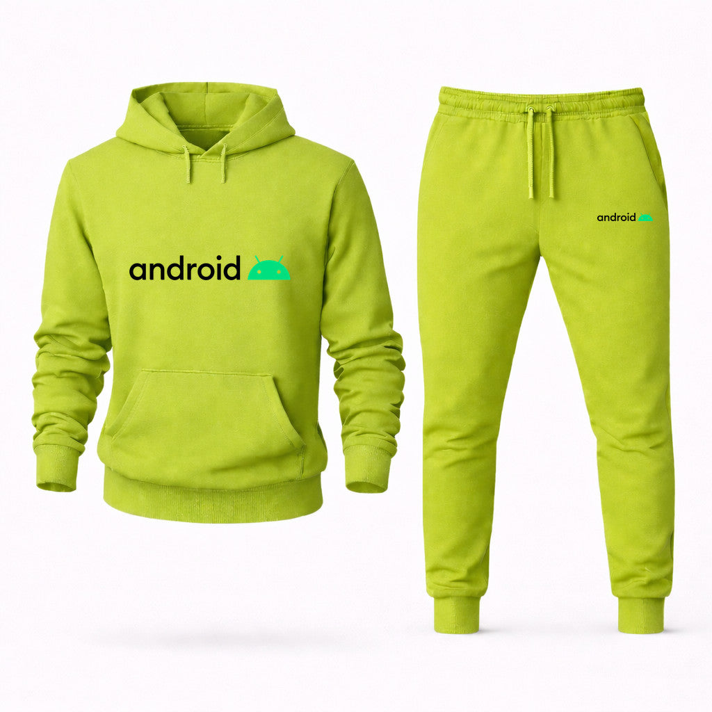 Android Hoodie and Joggers Set - Lime Green