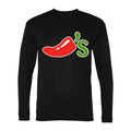 Men's Chilis Polyester Long Sleeve T-Shirt - Black