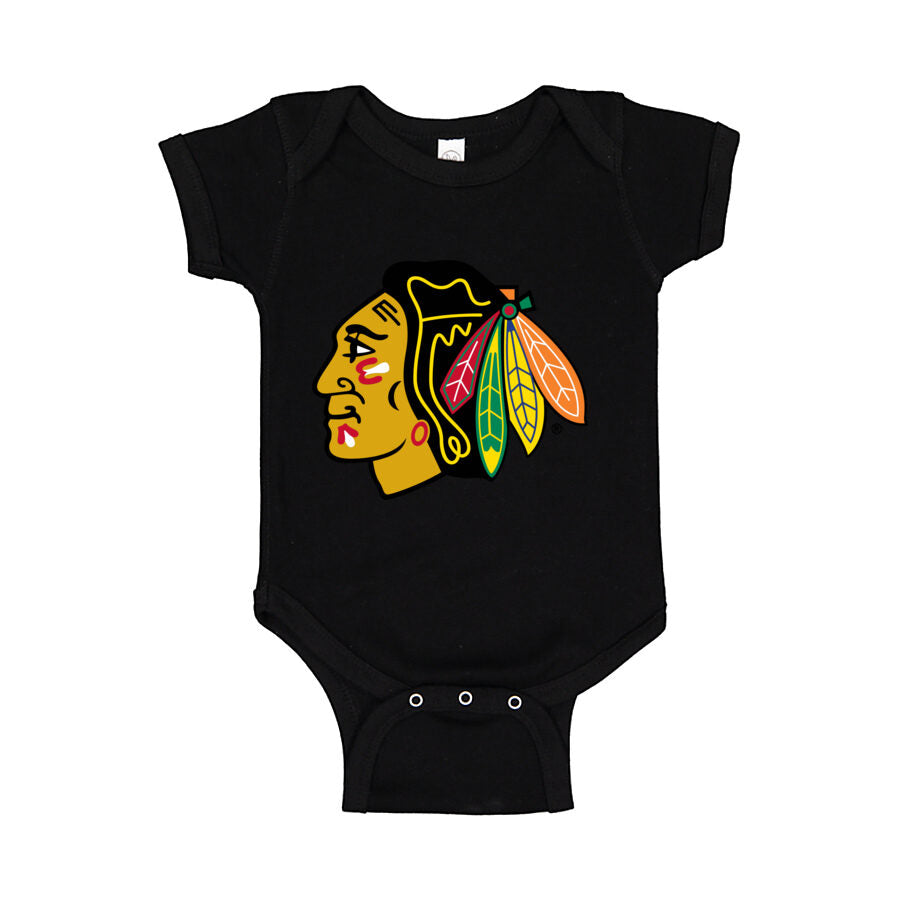 Chicago Blackhawks Baby Romper Onesie - Black