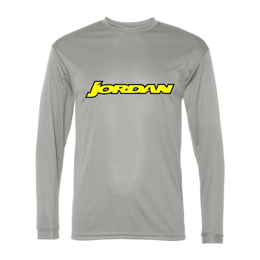 Men's Jordan Grand Prix Polyester Long Sleeve T-Shirt - Silver