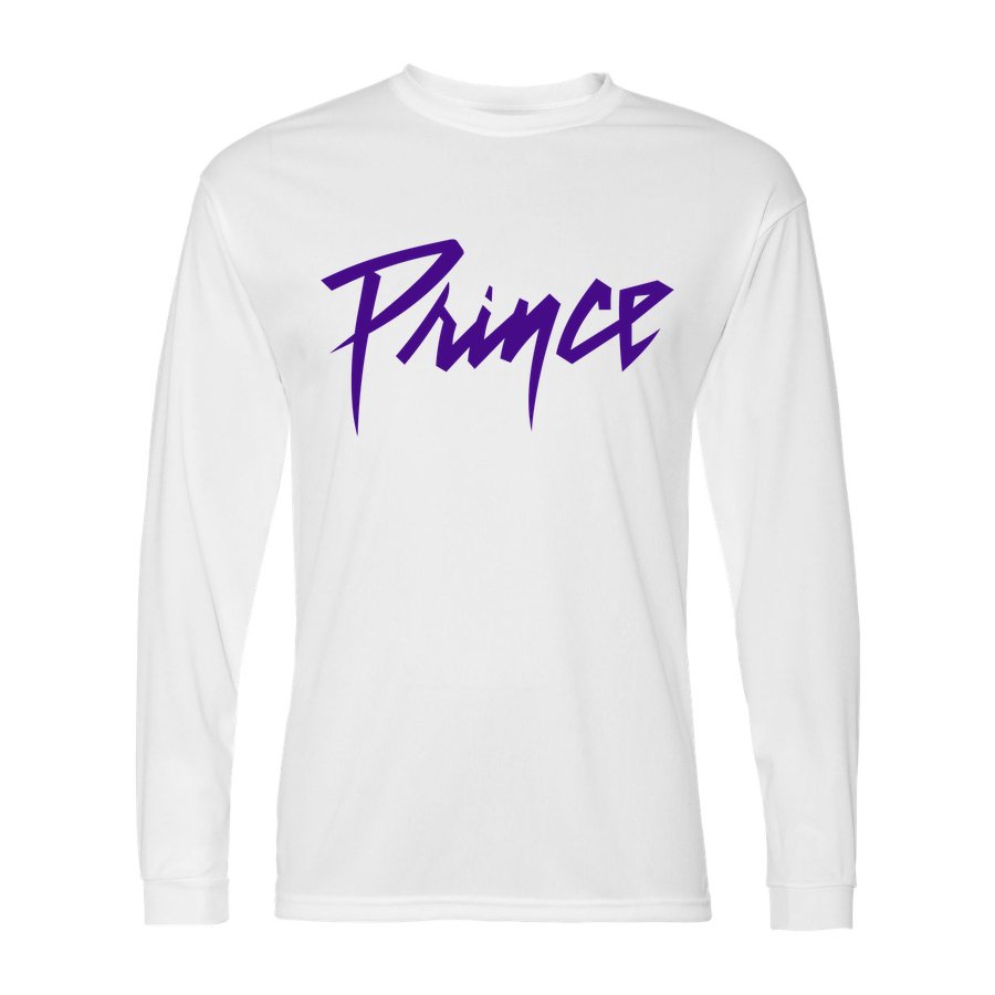Men's Prince Polyester Long Sleeve T-Shirt - White