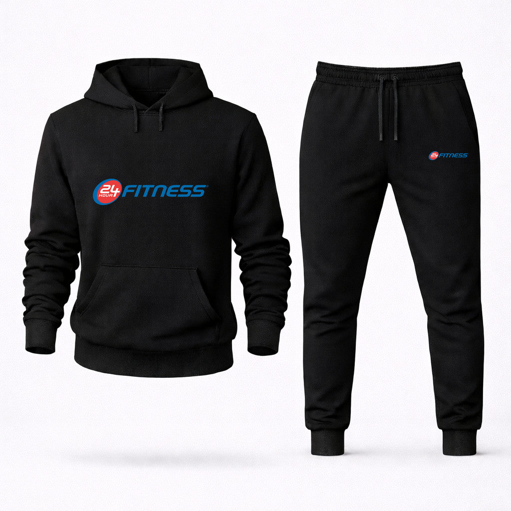 24 Hour Fitness Hoodie and Joggers Set - Black