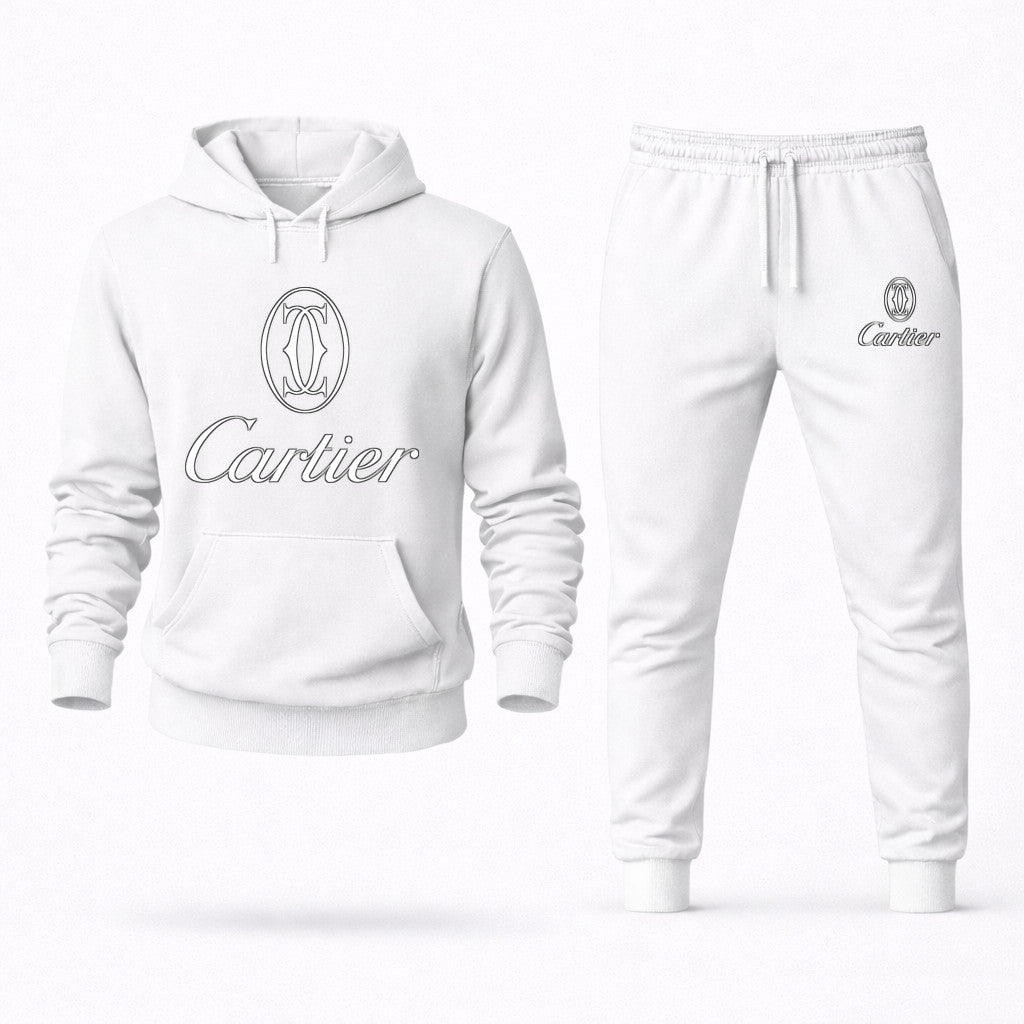 Cartier White Hoodie and Joggers Set - White