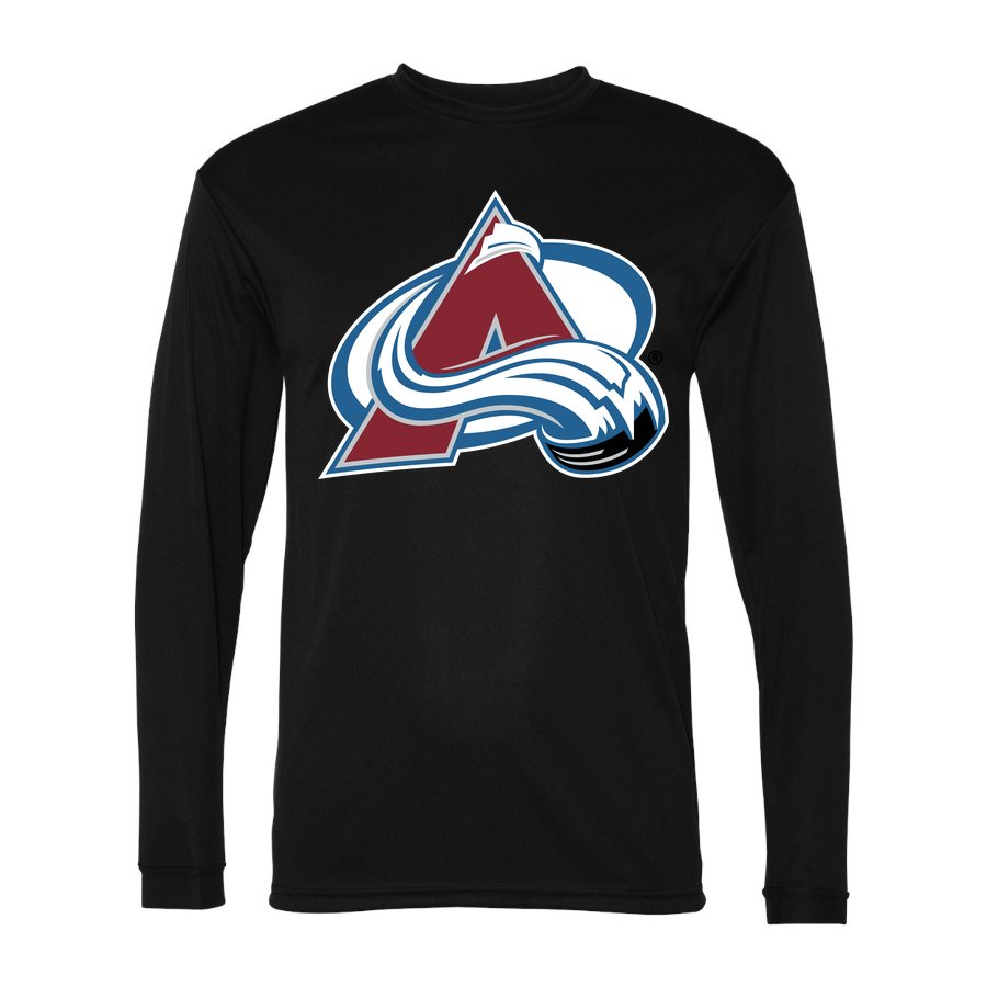 Men's Colorado Avalanche Polyester Long Sleeve T-Shirt - Black