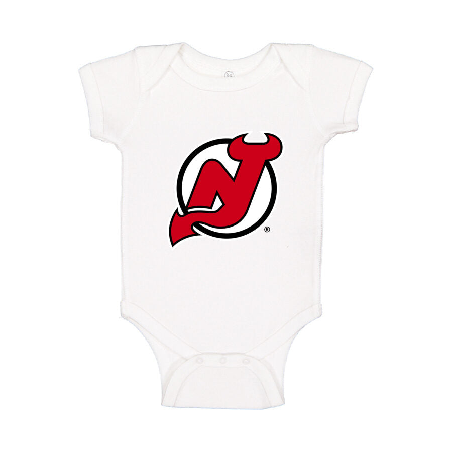 New Jersey Devils Baby Romper Onesie - White