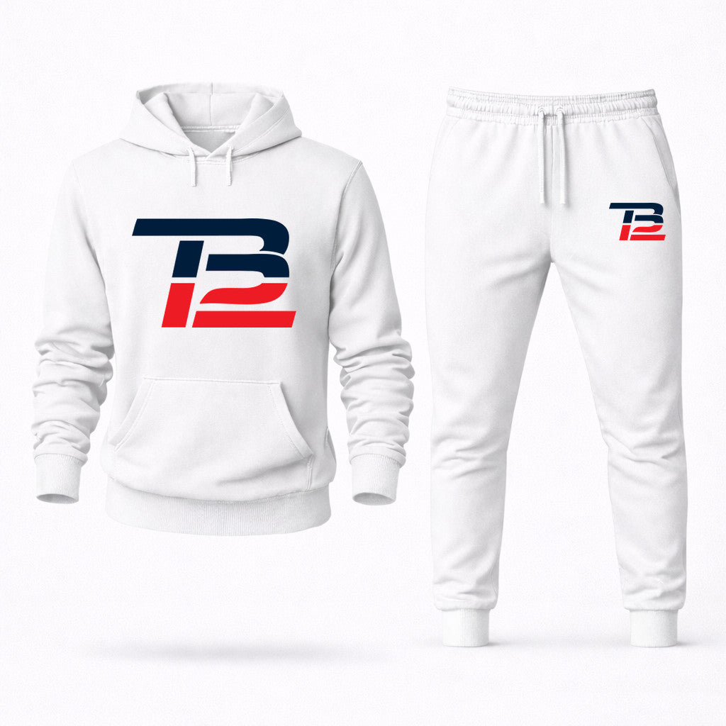 Tom Brady 12 Hoodie and Joggers Set - White