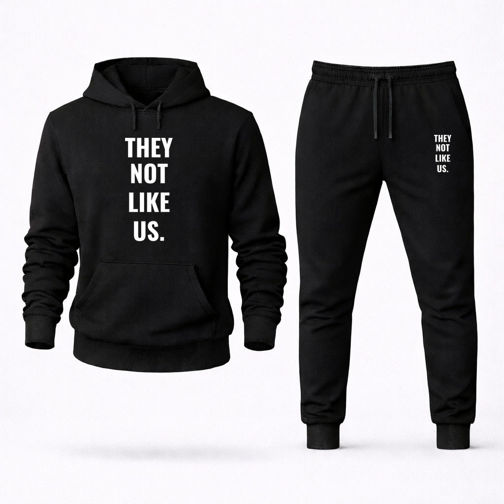 They Not Like Us Hoodie and Joggers Set - Black