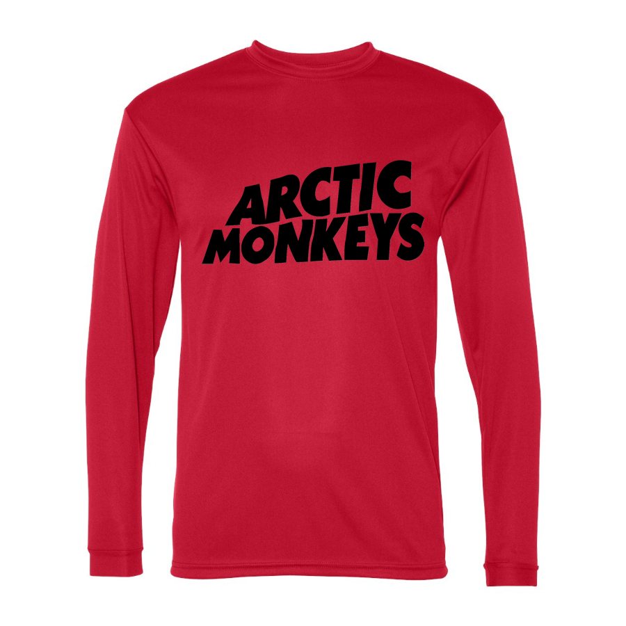 Men's Arctic Monkeys Polyester Long Sleeve T-Shirt - Red