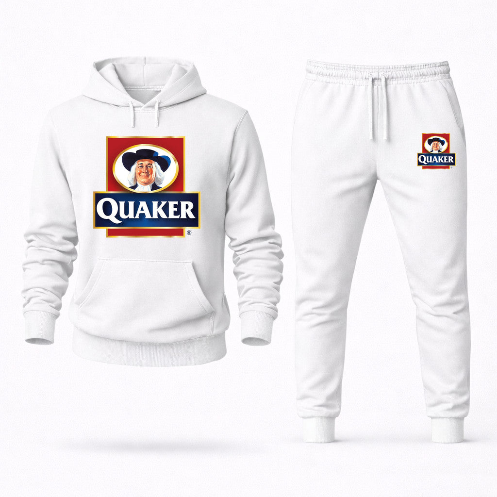 Quaker Hoodie and Joggers Set - White