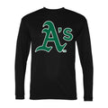 Men's Oakland Athletics Polyester Long Sleeve T-Shirt - Black