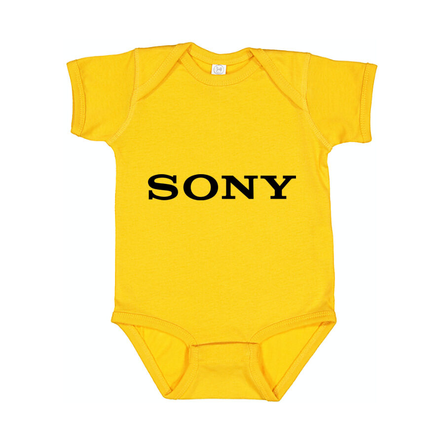 Sony Black Logo Baby Romper Onesie - Yellow
