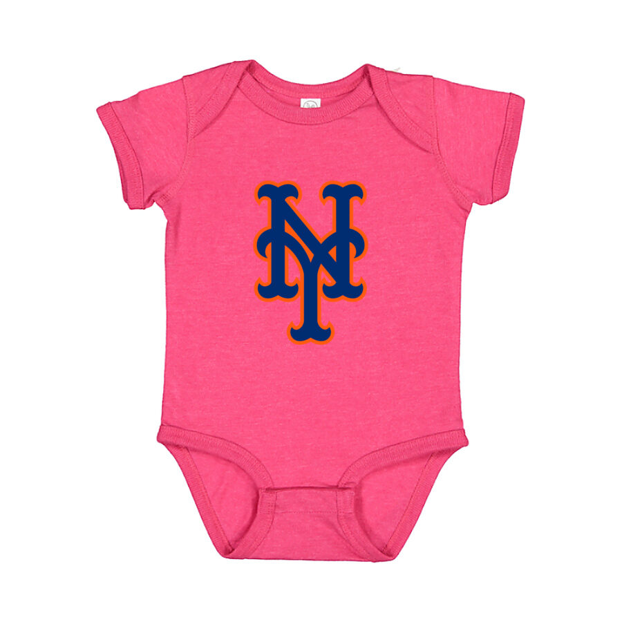 New York Mets Baby Romper Onesie - Pink