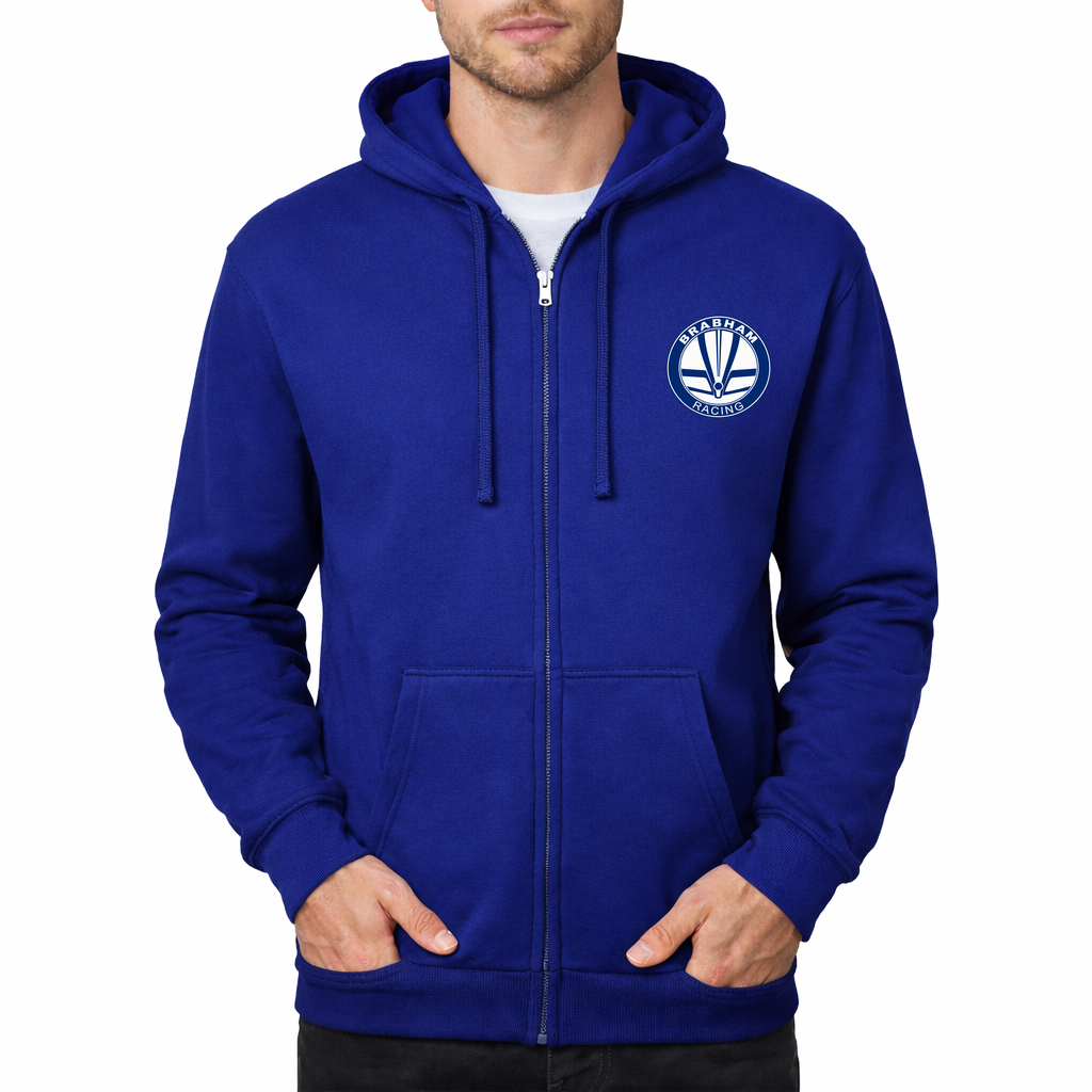 Men's Brabham Racing Zipper Hoodie - Royal Blue