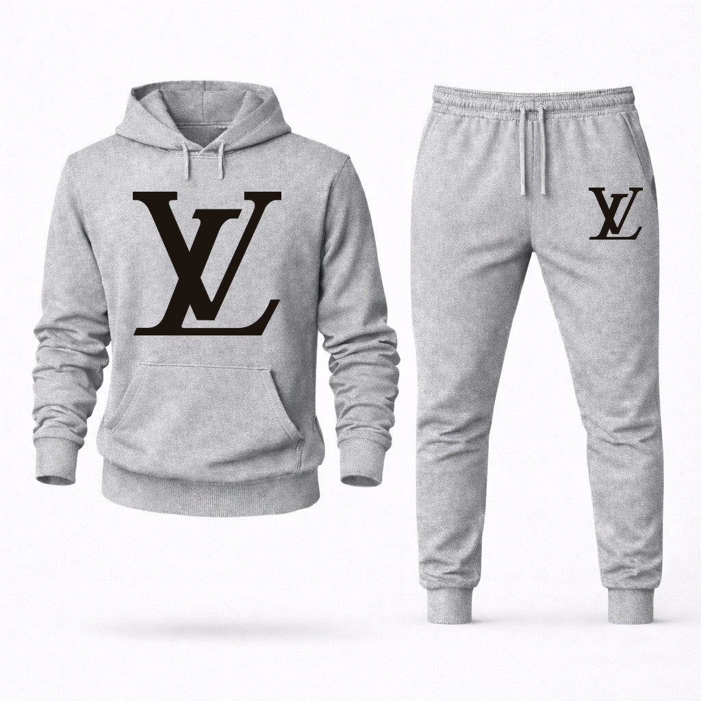Louis Vuitton Hoodie and Joggers Set - Grey