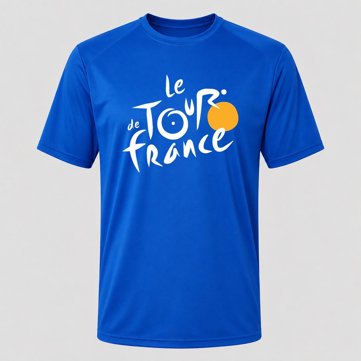 Men's Tour de France White Performance T-Shirt - Royal Blue