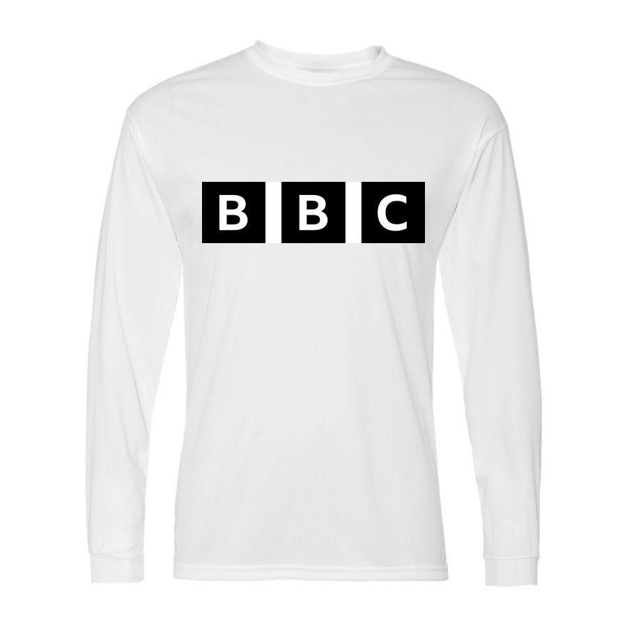 Men's bbc Polyester Long Sleeve T-Shirt - White