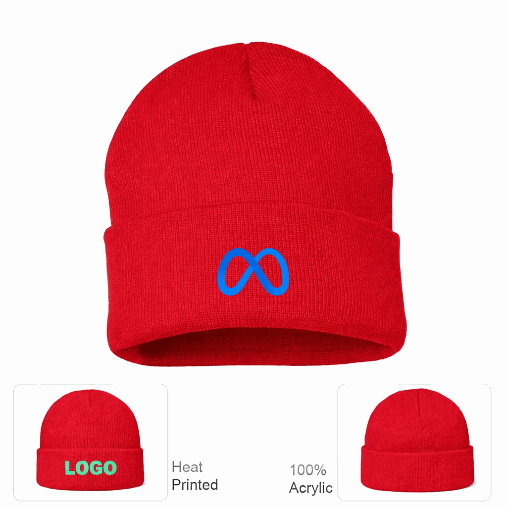 Meta Beanie Hat - Red