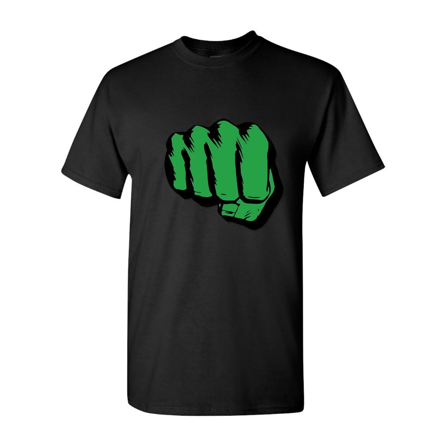 Men's Hulk Punch logo Cotton T-Shirt - Black