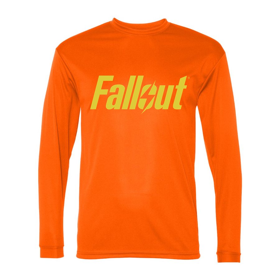 Men's Fallout Polyester Long Sleeve T-Shirt - Safety Orange