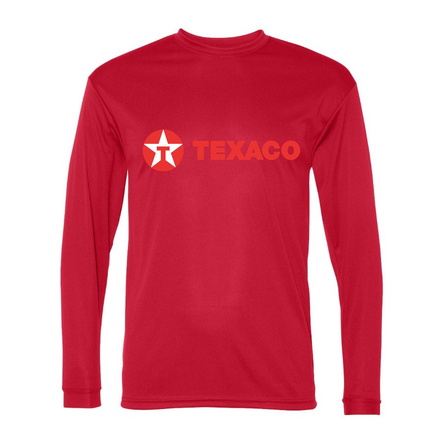 Men's Texaco Polyester Long Sleeve T-Shirt - Red