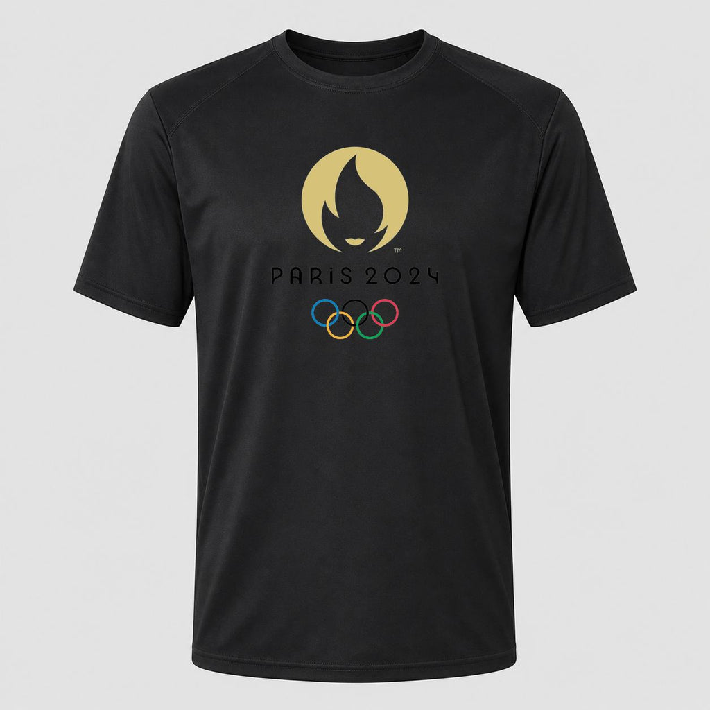 Men's Olympics 2024 Paris Black Performance T-Shirt - Black