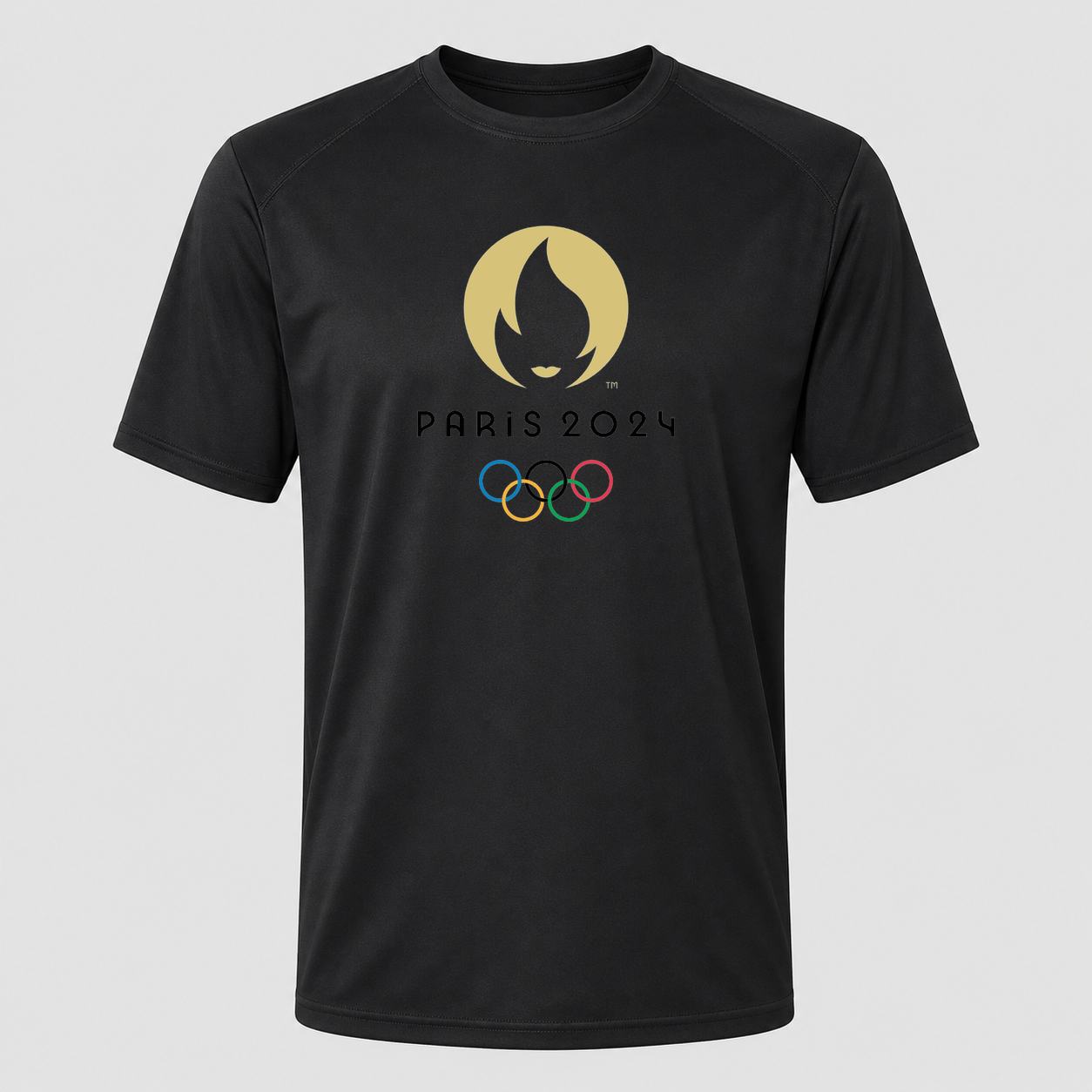 Men's Olympics 2024 Paris Black Performance T-Shirt - Black