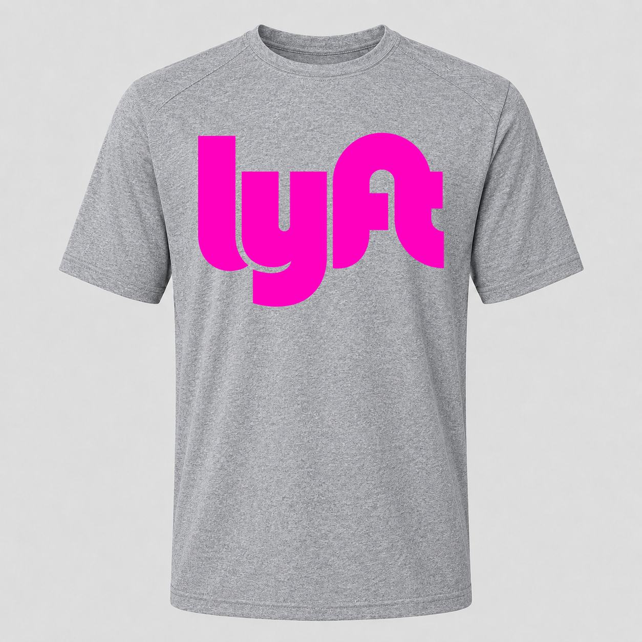 Men's Lyft Pink Performance T-Shirt - Gray