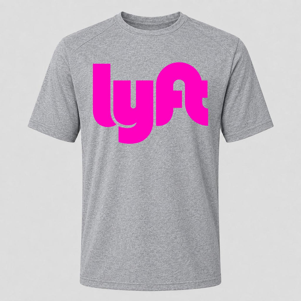 Men's Lyft Pink Performance T-Shirt - Gray
