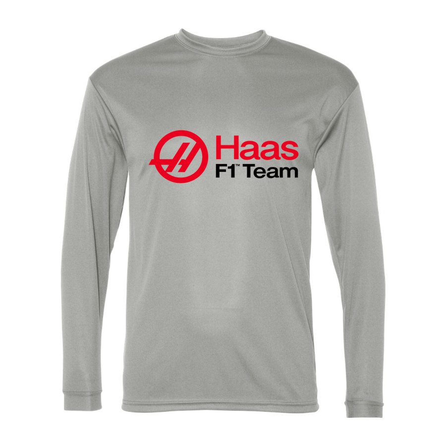 Men's Haas F1 Team Polyester Long Sleeve T-Shirt - Silver