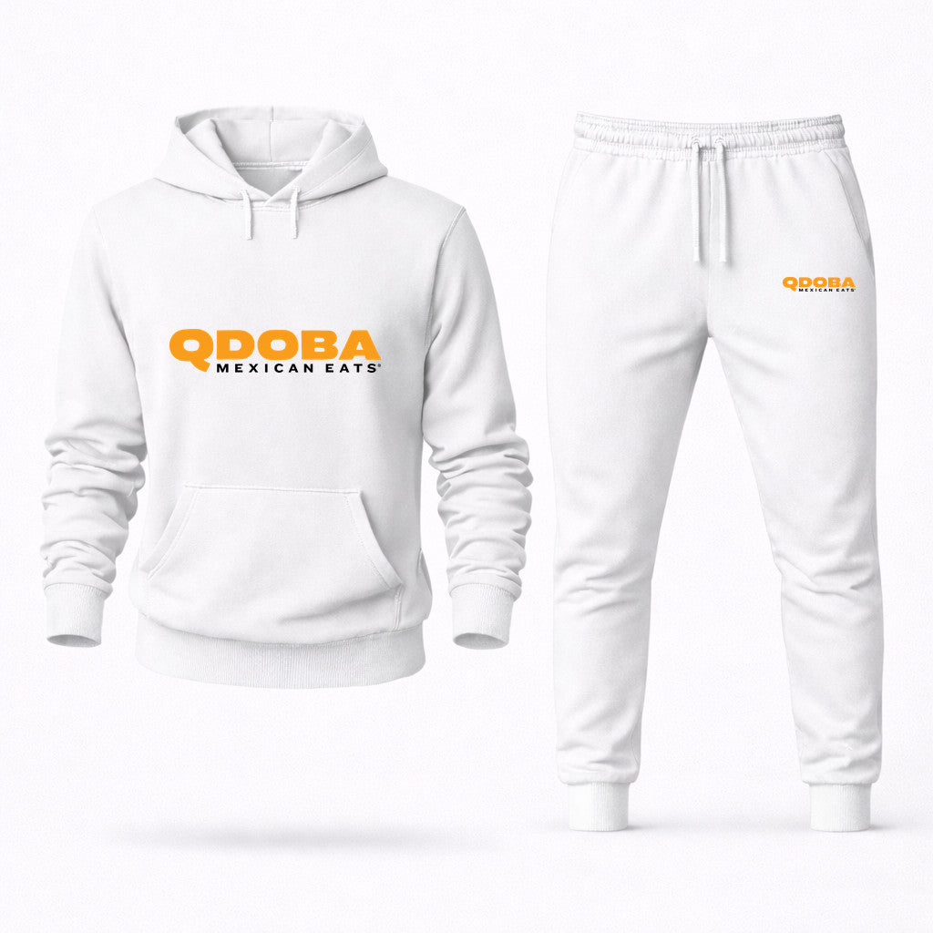 Qdoba Hoodie and Joggers Set - White