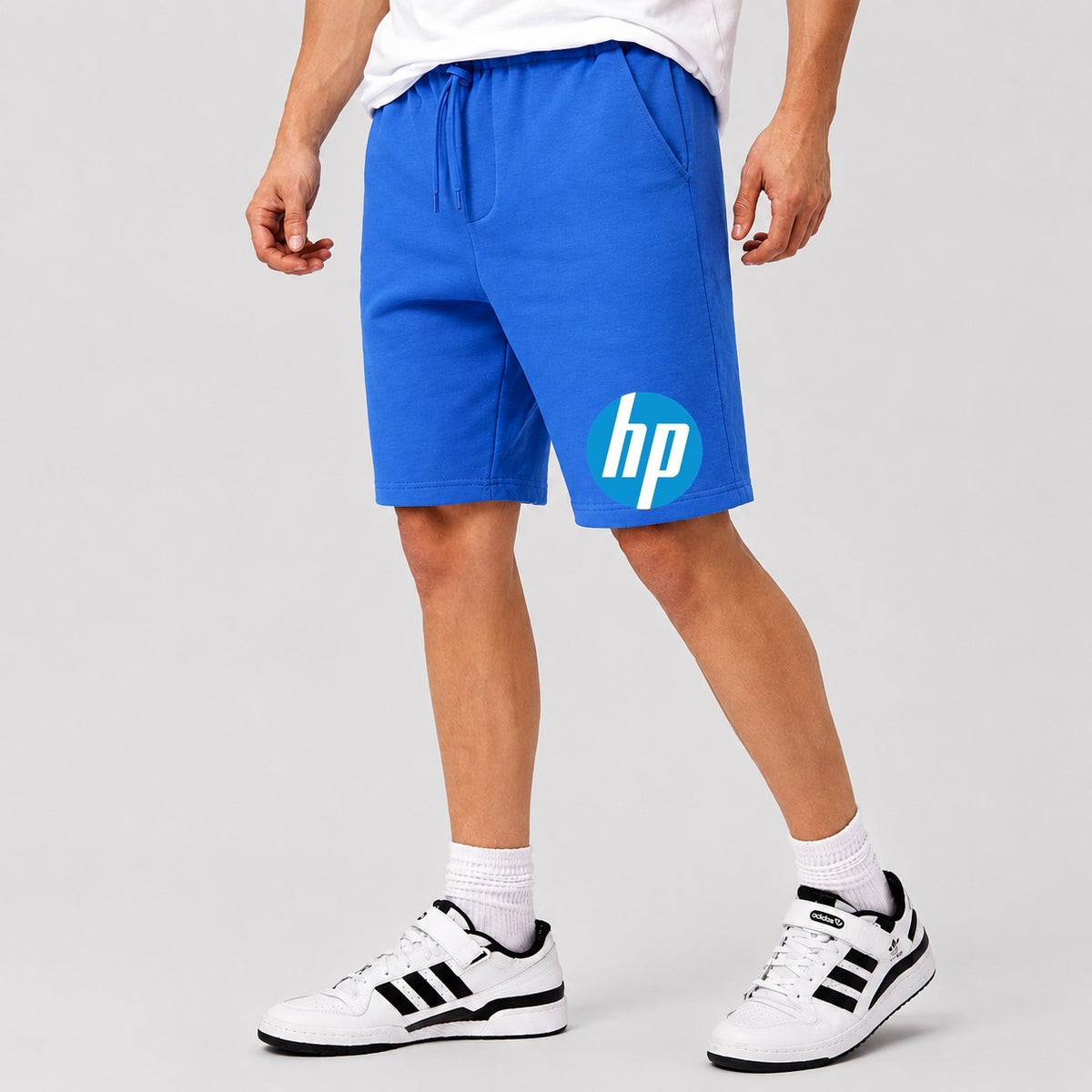 Men's hp Logo Cotton Shorts - Azure