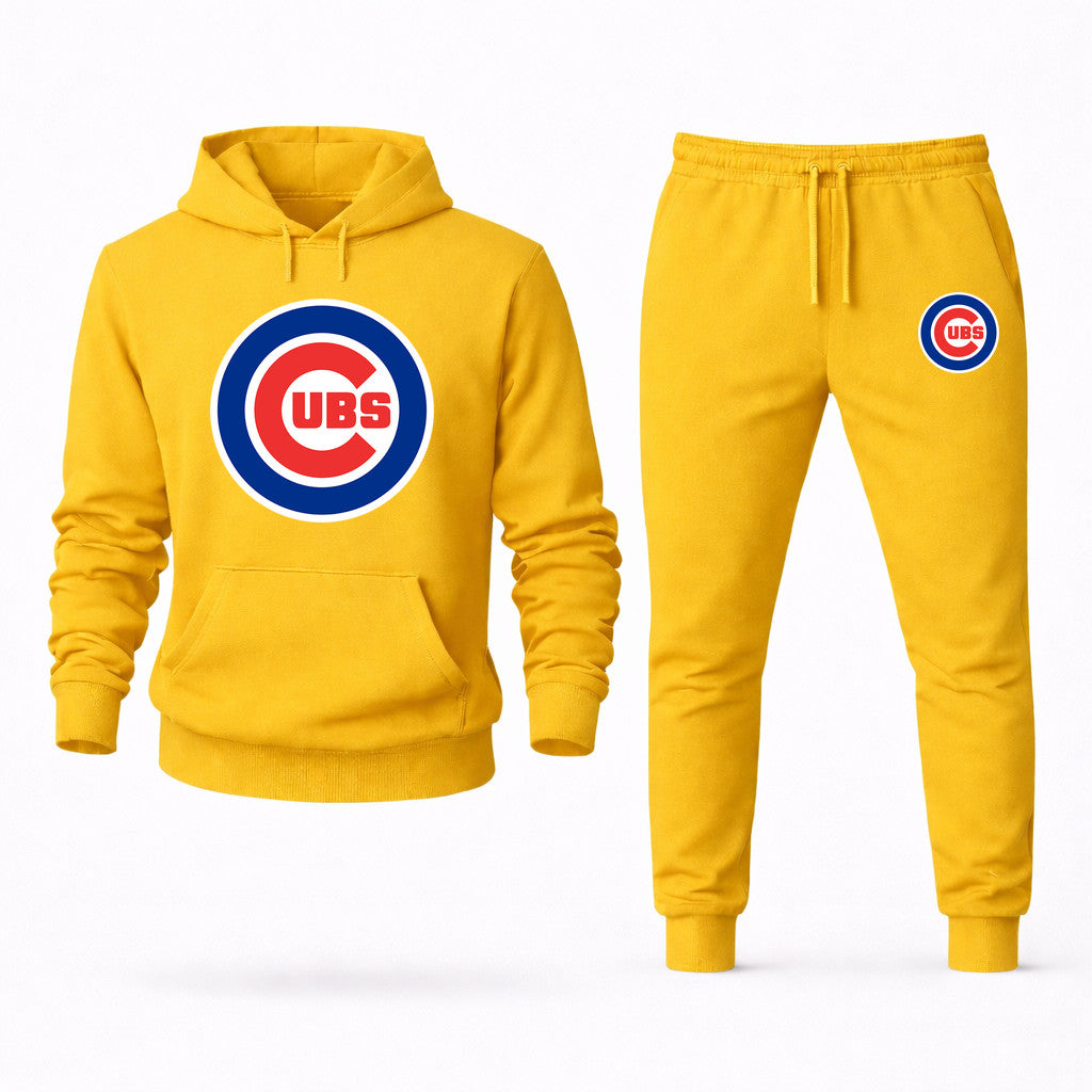 Chicago Cubs Hoodie and Joggers Set - Yellow