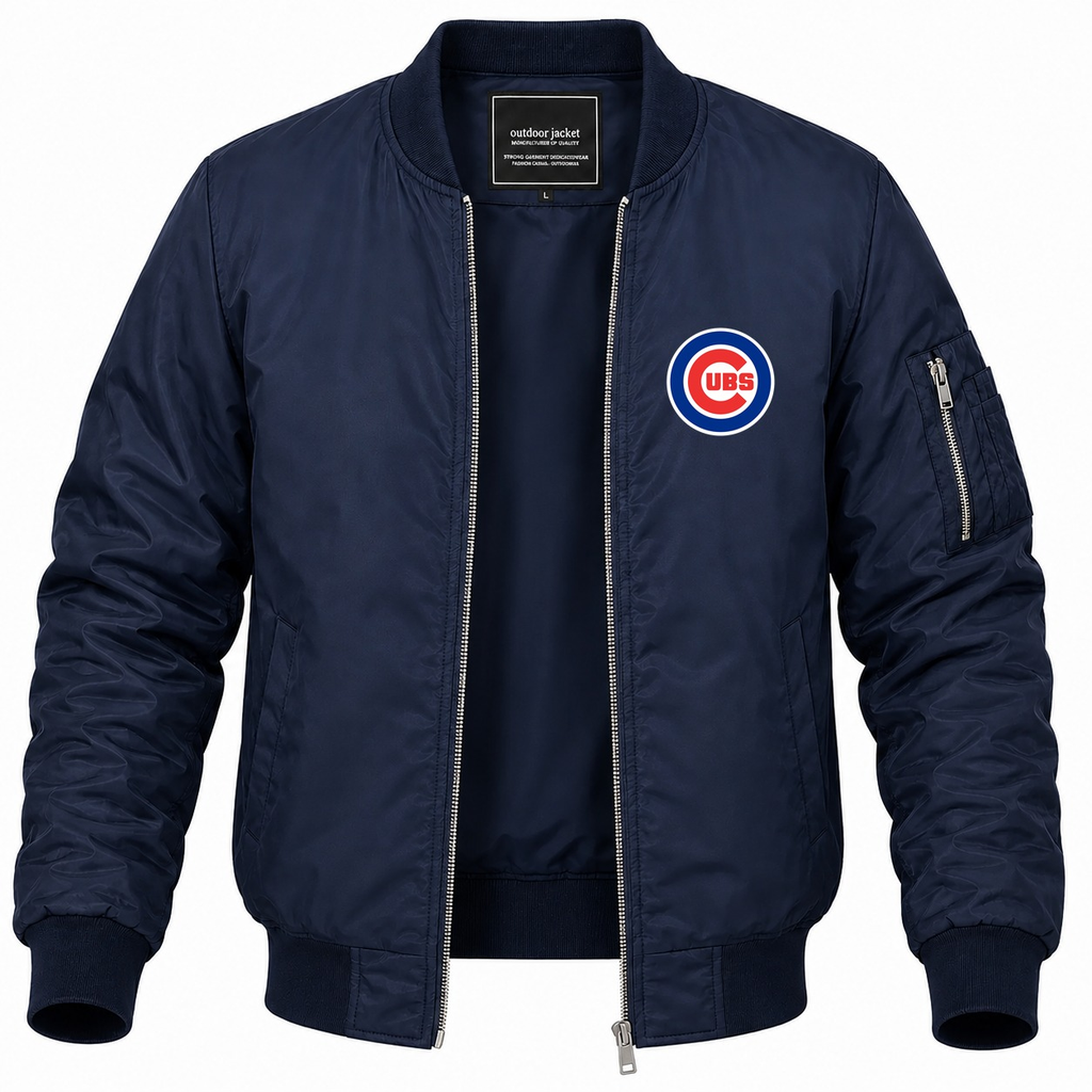 Men's Chicago Cubs Lightweight Bomber Jacket - Navy