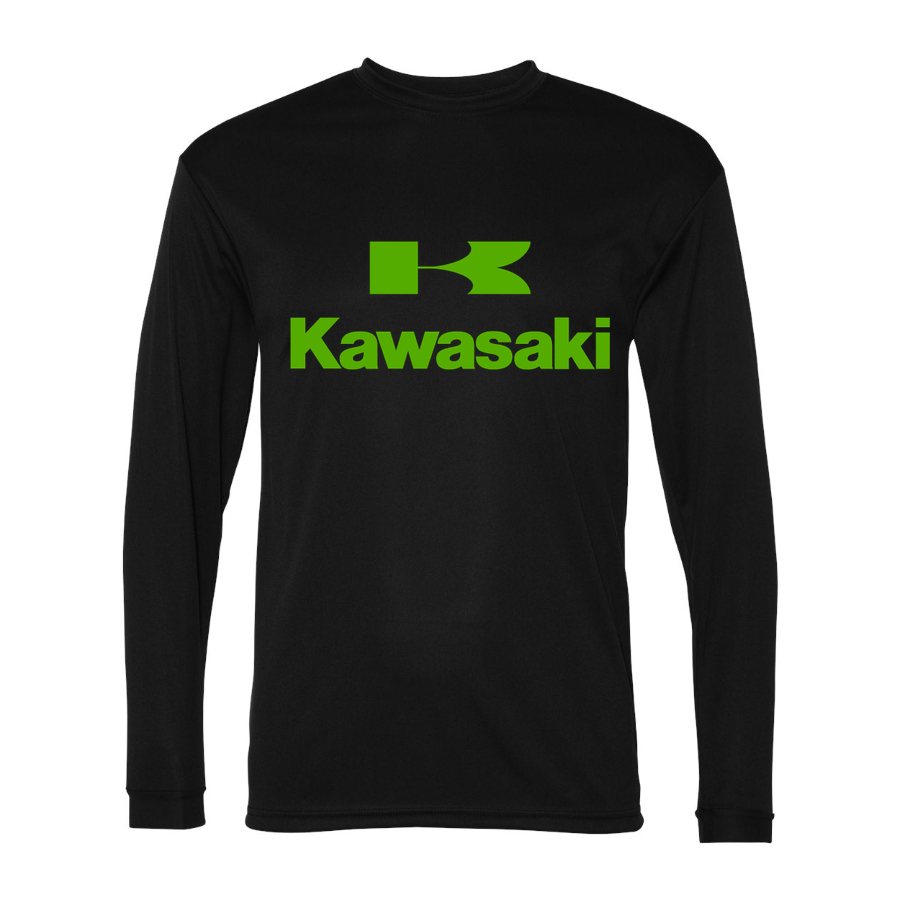 Men's kawasaki Polyester Long Sleeve T-Shirt - Black