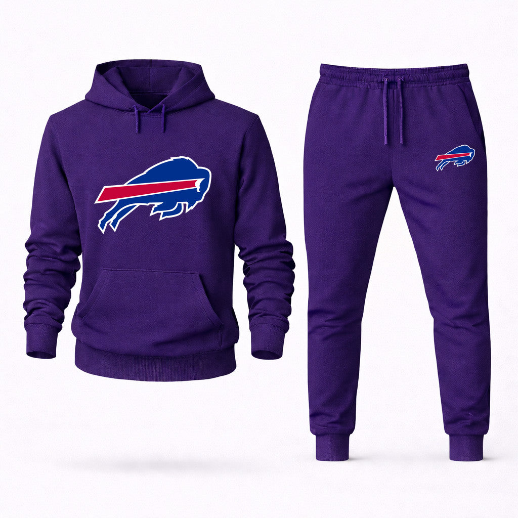 Buffalo Bills Hoodie and Joggers Set - Purple
